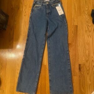 Zara Blue Flare & Wide Leg Jeans